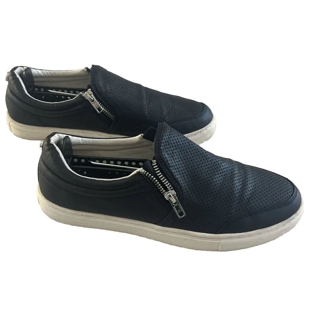 Steve Madden Alias‎ Leather Zip Sneakers Size 10 Women’s
